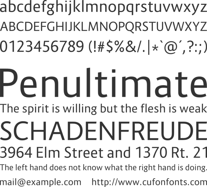 Route 159 font preview