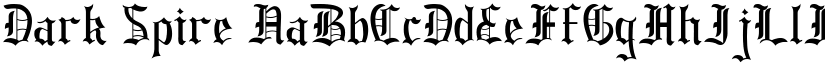 Dark Spire font