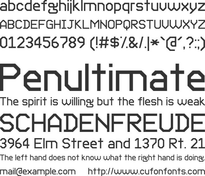 Lentariso Regular font preview