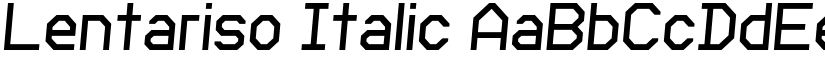 Lentariso Italic font