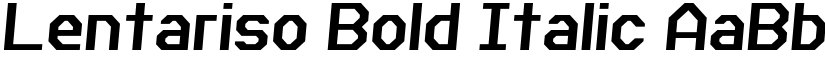 Lentariso Bold Italic font