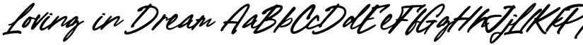 Loving in Dream font