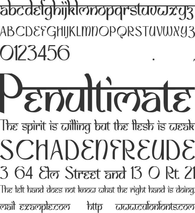 Bharvati font preview