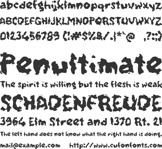 Xabrago font preview