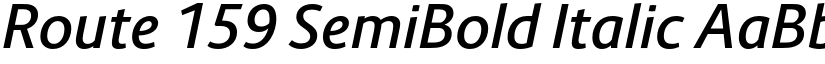 Route 159 SemiBold Italic font
