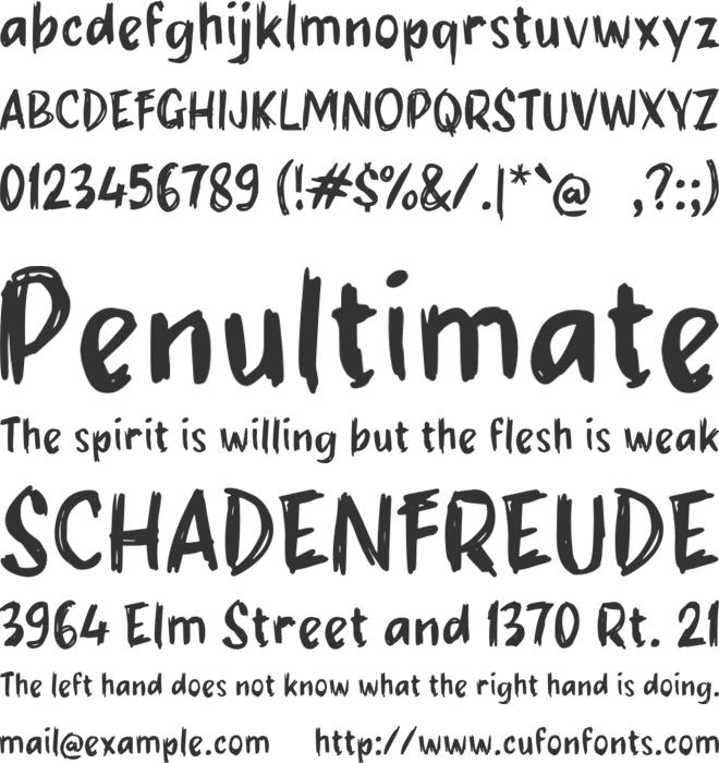 Xaberoy font preview