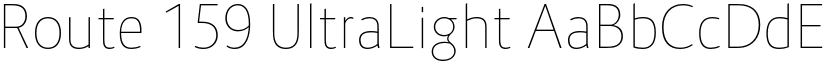 Route 159 UltraLight font