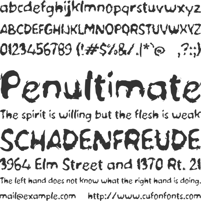 Xaanahoo font preview