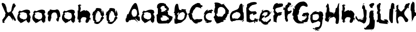 Xaanahoo font