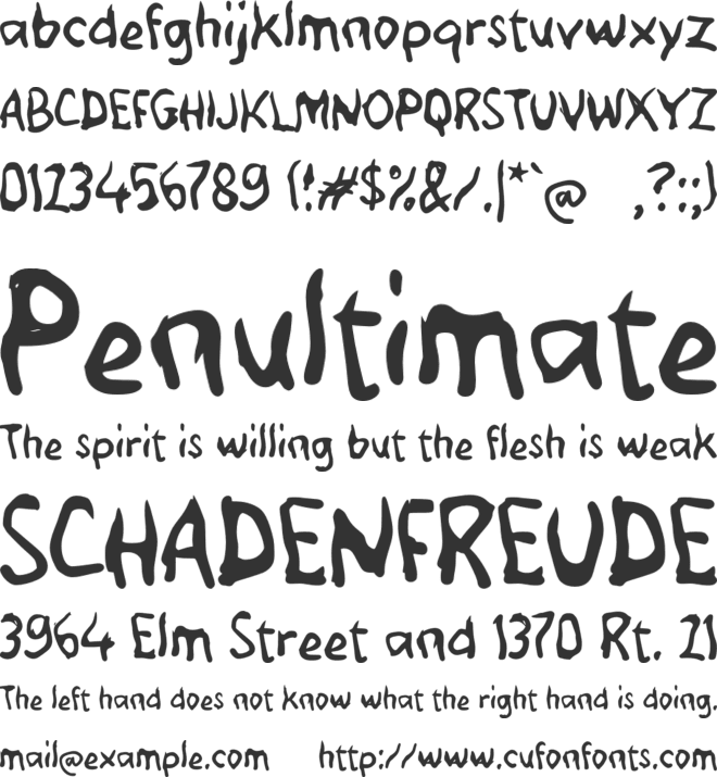 Xabadoble font preview