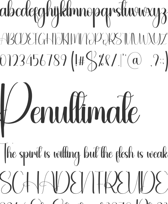 Winterday font preview