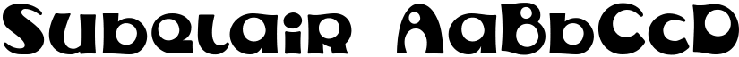 Subelair font
