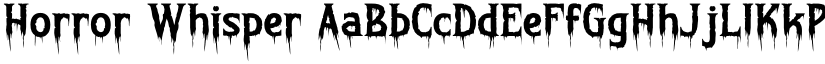 Horror Whisper font