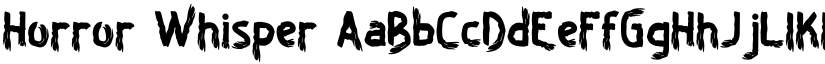 Horror Whisper font