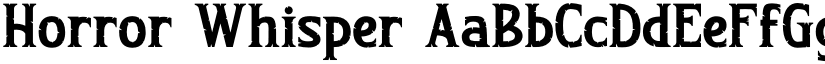 Horror Whisper font