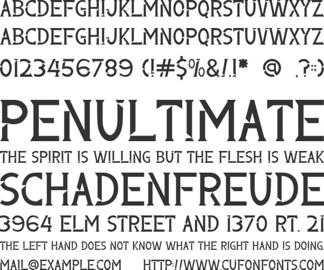 Grader Shave font preview