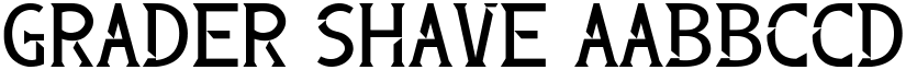 Grader Shave font