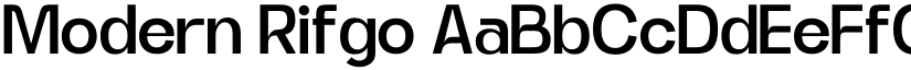 Modern Rifgo font