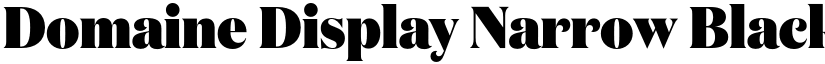 Domaine Display Narrow Black font