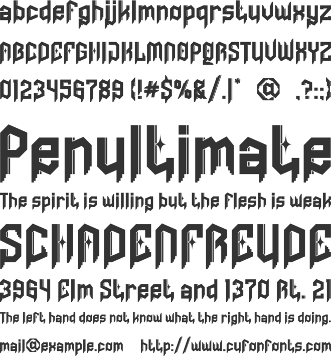 Hypergame font preview