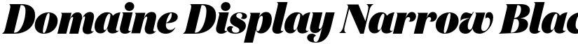 Domaine Display Narrow Black Italic font