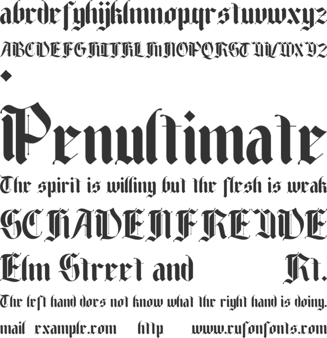 BLACKLUTTER font preview