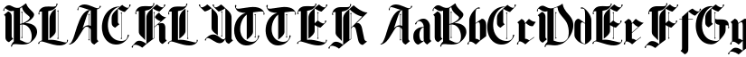 BLACKLUTTER font