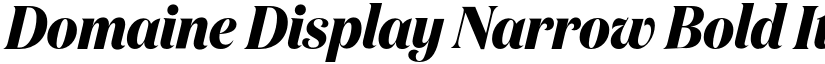 Domaine Display Narrow Bold Italic font