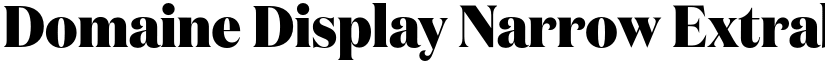 Domaine Display Narrow Extrabold font
