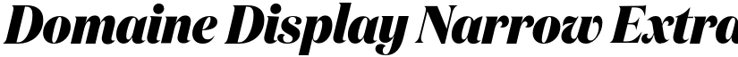Domaine Display Narrow Extrabold Italic font
