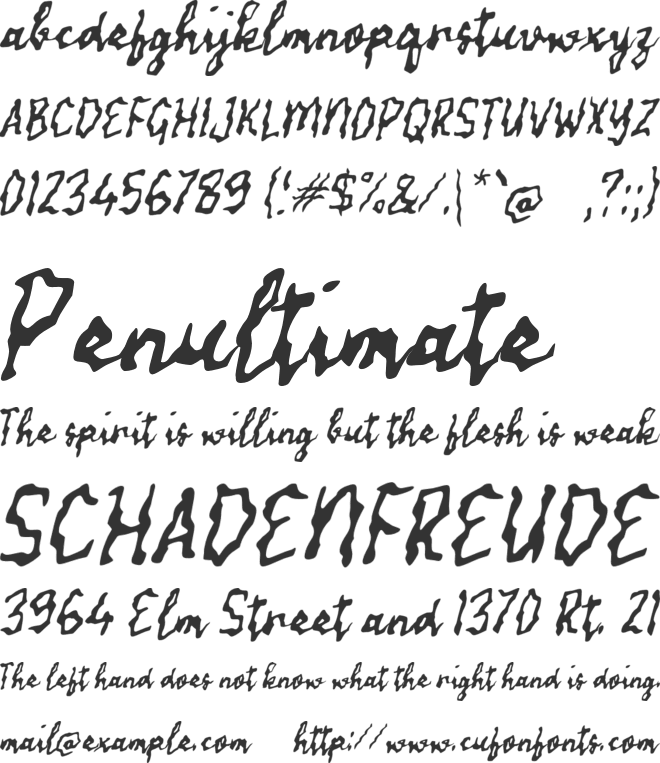 Xabillas font preview