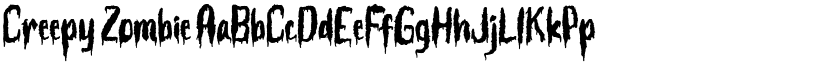 Creepy Zombie font