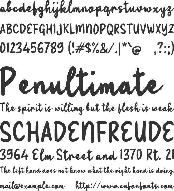 Xabayare font preview