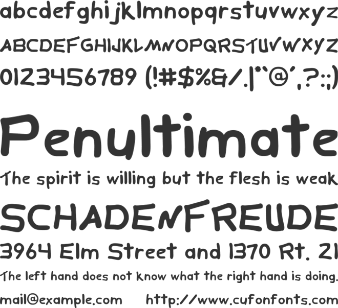 BF MTV Lowercase font preview