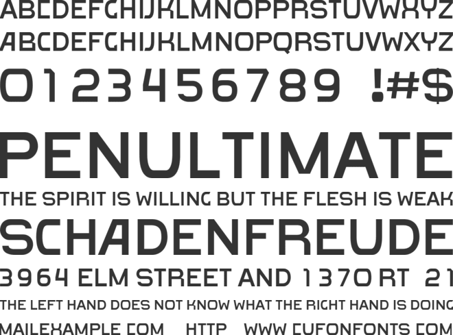 VemanemX font preview
