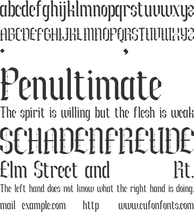 BLACKMIST font preview