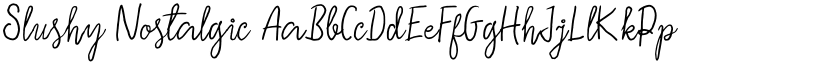 Slushy Nostalgic font