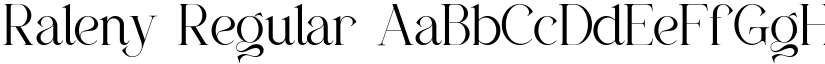Raleny Regular font