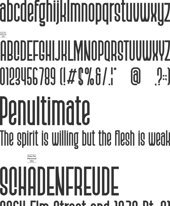 Bradome font preview