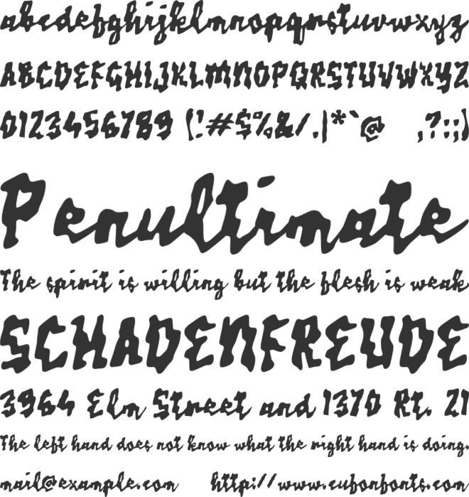 Xabakyon font preview