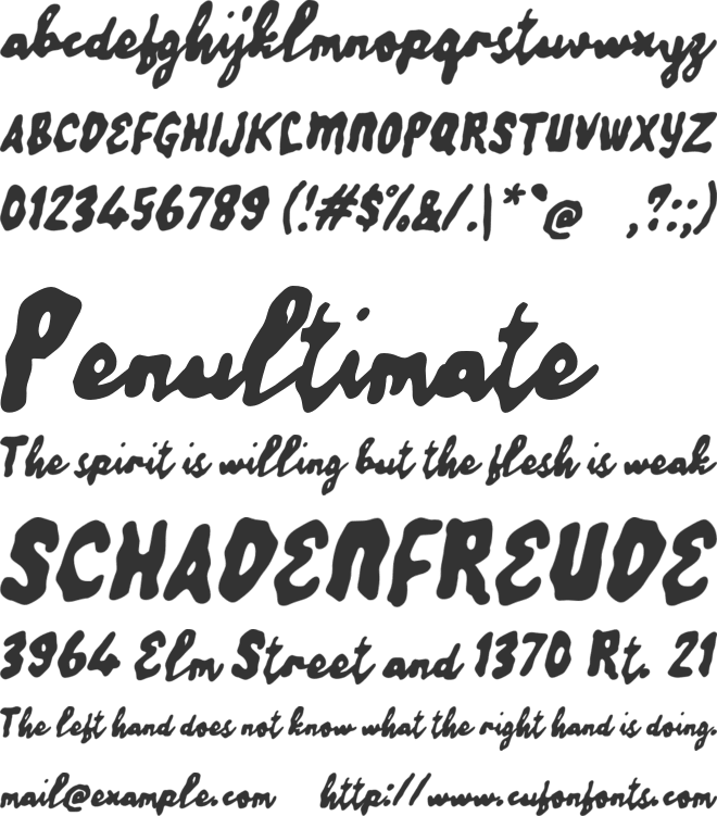 Xabehin font preview