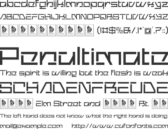 Nero Force font preview