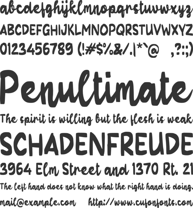 Xabalyos font preview