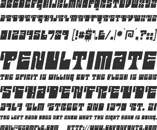 Outright font preview