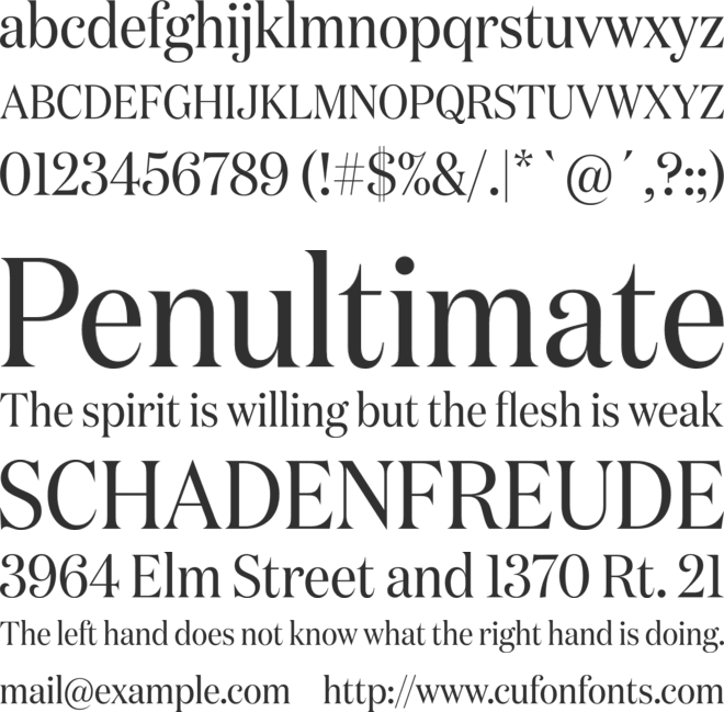 Domaine Display Narrow font preview