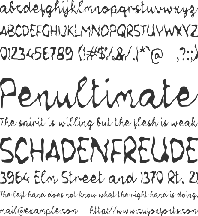 Xabogayo font preview
