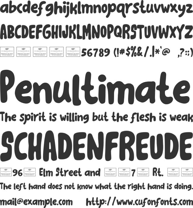 Moomello Free font preview