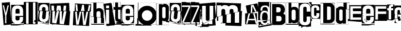 Yellow White Opozzum font