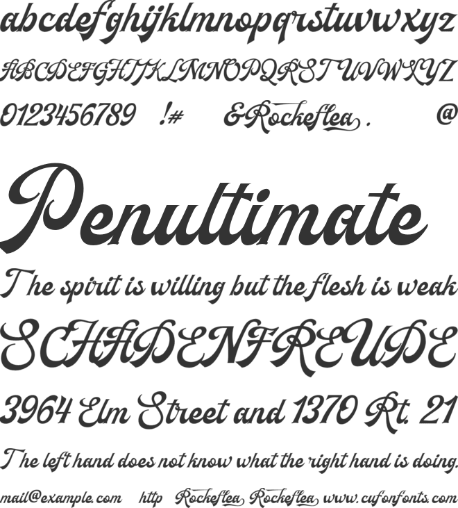 Rockeflea font preview