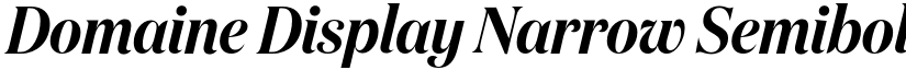 Domaine Display Narrow Semibold Italic font